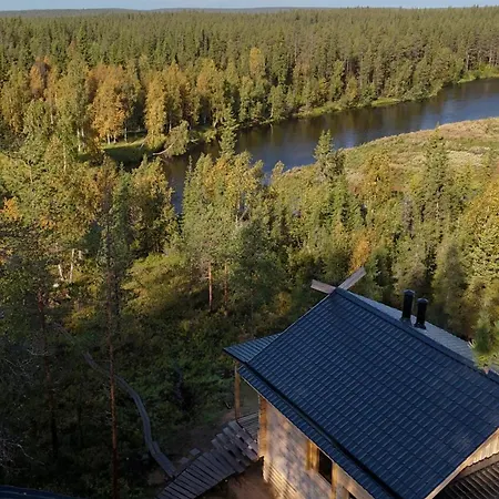 Lapland Riverside Cabin, Aekaesjoki Hideaway - Riverview, Traditional Sauna, Avanto, Wifi, Ski, Yllaes * Akasjoensuu
