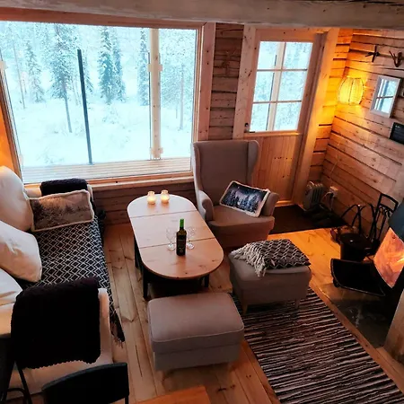 Chalet Lapland Riverside Cabin, Aekaesjoki Hideaway - Riverview, Traditional Sauna, Avanto, Wifi, Ski, Yllaes
